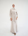 Suede Maxi Skirt Beige C231