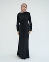 Suede Maxi Skirt Black C231