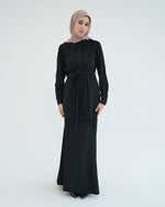 Suede Maxi Skirt Black C231