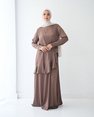 Silk Wrap Dress Cafe C102