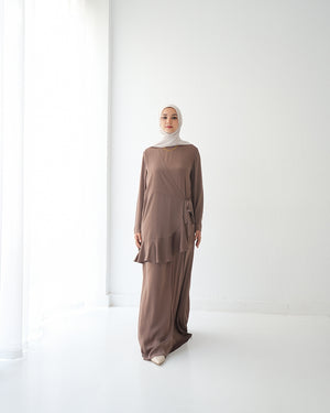 Silk Wrap Dress Cafe C102