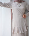 Silk Wrap Dress Beige C102