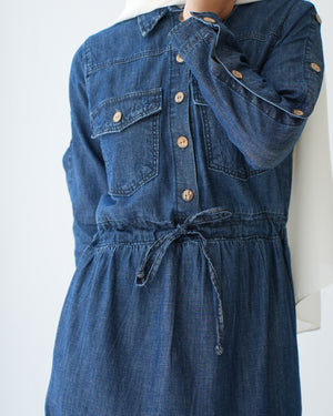 Maxi Denim Dress Navy C800