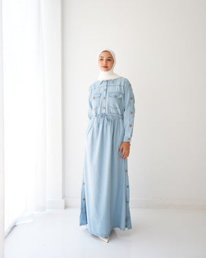 Maxi Denim Dress Blue C800