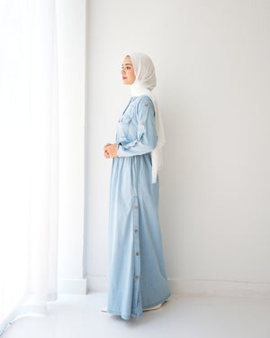 Maxi Denim Dress Blue C800