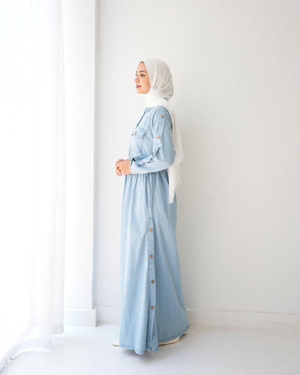 Maxi Denim Dress Blue C800