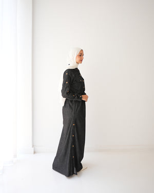 Maxi Denim Dress Grey C800