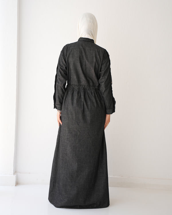 Maxi Denim Dress Grey C800