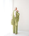 Over Sized Poncho and Pants Set Mint C11063