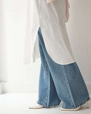 Poplin Long Chemise Offwhite C241P