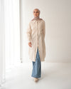 Poplin Long Chemise Beige C241