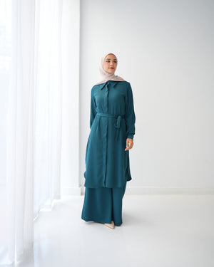 Wide Leg Pants Blue Teal C1201