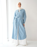Denim Shirt Dress Light Blue C400
