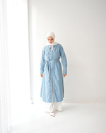Denim Shirt Dress Light Blue C400