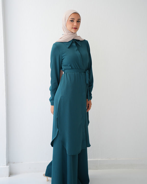 Wide Leg Pants Blue Teal C1201