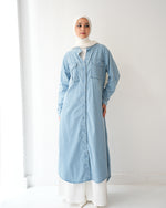 Denim Shirt Dress Light Blue C400
