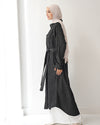 Denim Shirt Dress Black Grey C400