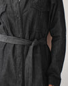 Denim Shirt Dress Black Grey C400