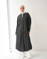 Denim Shirt Dress Black Grey C400