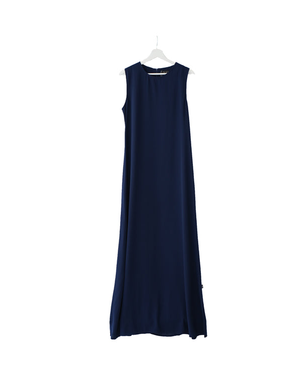 Basic Sleeveless Dress Navy C1