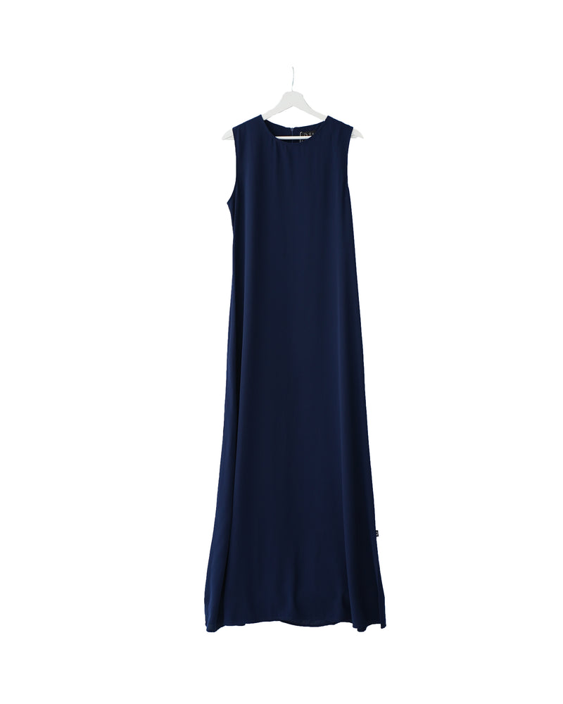 Basic Sleeveless Dress Navy C1