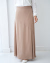 A-Line Maxi Skirt Beige C171
