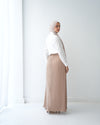 A-Line Maxi Skirt Beige C171
