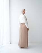 A-Line Maxi Skirt Beige C171