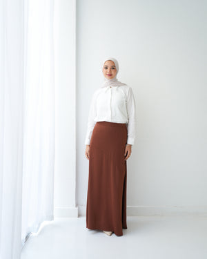 A-Line Maxi Skirt Rust C171