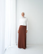 A-Line Maxi Skirt Rust C171