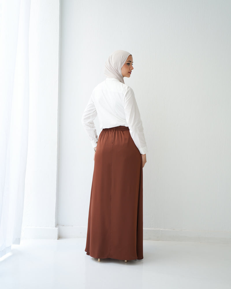 A-Line Maxi Skirt Rust C171