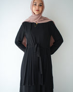 Front Pleated Tie Abaya C78