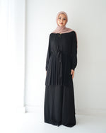 Front Pleated Tie Abaya C78