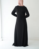 Front Pleated Tie Abaya C78