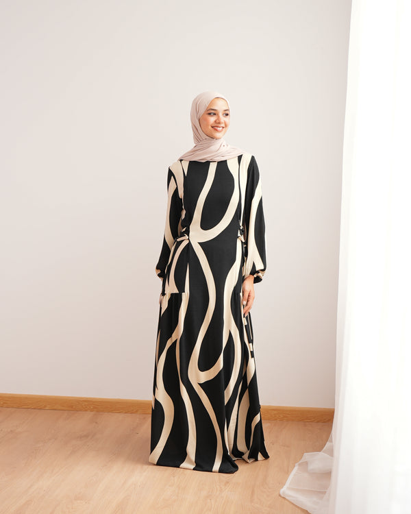 Summer Maxi Dress Black C761