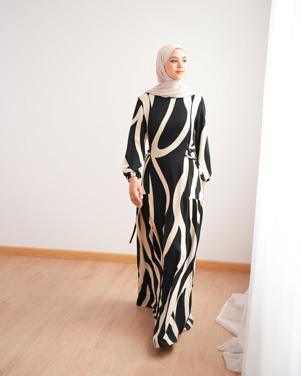 Summer Maxi Dress Black C761