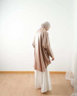 Shimmer Free Size Blouse Beige C2232