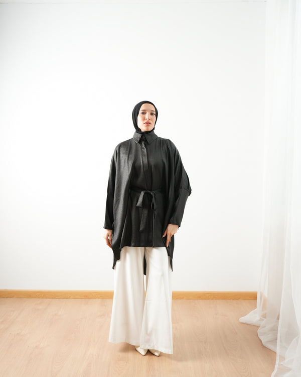 Shimmer Free Size Blouse Black C2232