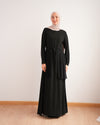 Front Pleated Tie Abaya C78