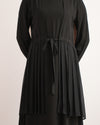 Front Pleated Tie Abaya C78