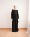 Front Pleated Tie Abaya C78