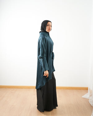 Shimmer Free Size Blouse Teal C2232