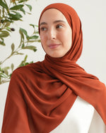 Soft Cotton Chiffon Scarf Copper