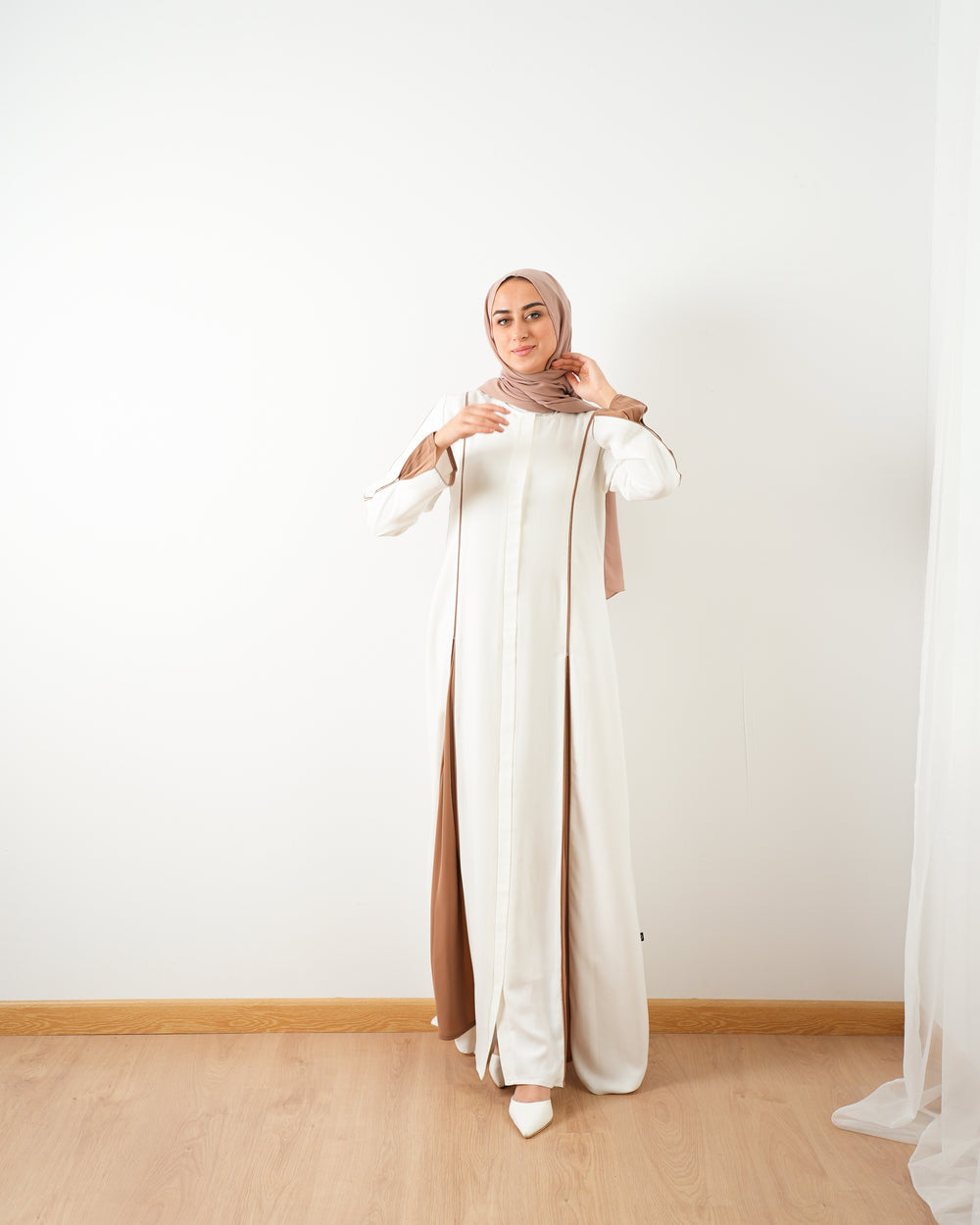 Abaya Offwhite Nude C207