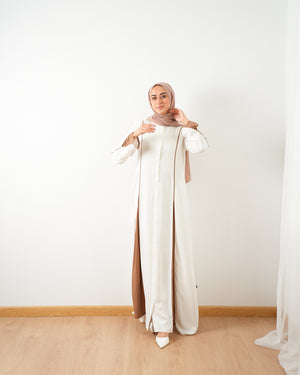 Abaya Offwhite Nude C207