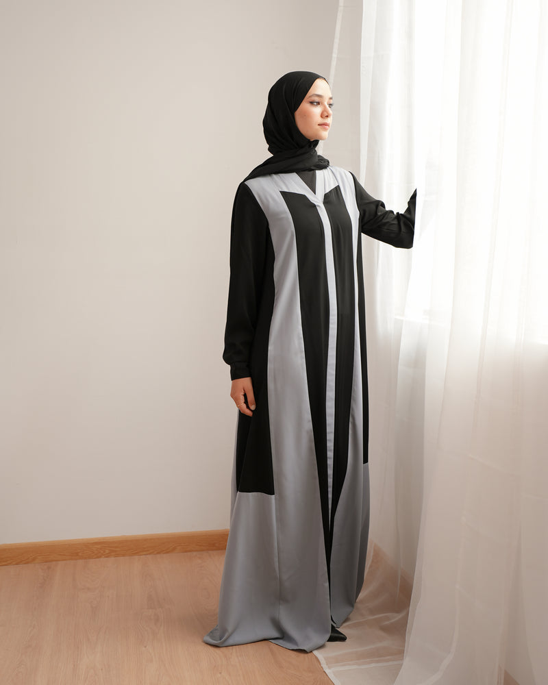Silk Abaya Grey C251