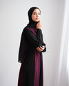 Silk Abaya Burgundy C251