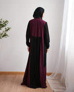Silk Abaya Burgundy C251