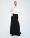 Suede Maxi Skirt Black C231