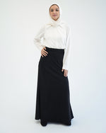 Suede Maxi Skirt Black C231